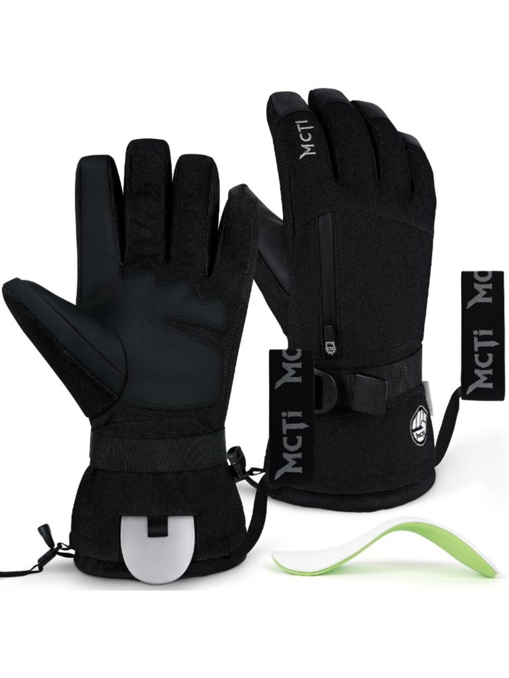 Winter Ski & Snowboard Gloves for Men - MCTi Pro Wrist Support, Warm